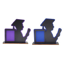 Cadre photo en bois pour remise de diplĂ´mes, promotion 2024 (lot de 2)