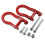 Red Front Tow Hook Kit Stainless Steel Construction  Visibility Red Finish Class 2 Hitch Compatible 2