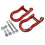 Red Front Tow Hook Kit Stainless Steel Construction  Visibility Red Finish Class 2 Hitch Compatible 5