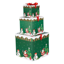 Ensemble de 3 boîtes empilables décoratives de Noël