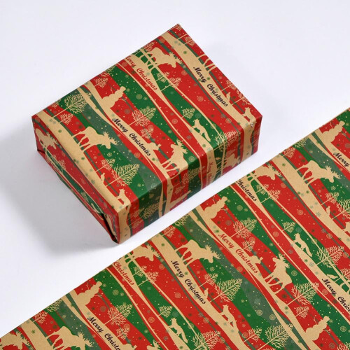 Presentpappersrulle Jul 19,6x27,6 tum 3-pack