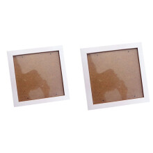 Wood Photo Frame White Square 6 inch and 8 inch 2 pcs