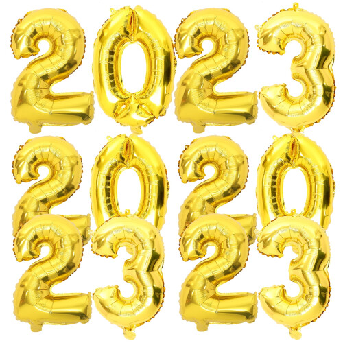 Palloncini numerici in pellicola di alluminio, 3 set