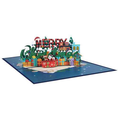 3D Pop Up Χριστουγεννιάτικες Κάρτες, Υψηλής Ποιότητας Σύνθετο Χαρτί με Αφαιρούμενη 2