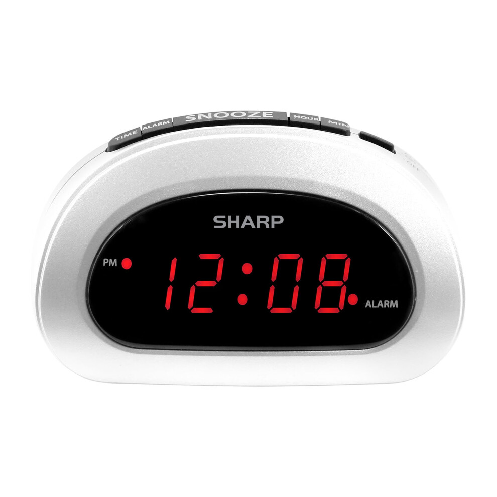 SHARP Digital Alarm Clock Compatible Cloud White