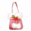 Red and Gray Santa Gift Bag Flannel Reusable with Handle 1