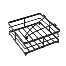 Black Stainless Steel Tissue Box Cover, Modern Square Paper Towel Holder for Bathroom, Office or Dining Table