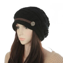 Berretti morbidi in maglia per donna, ideali per l'inverno. Caldi cappelli invernali con lavorazione a maglia spessa per proteggere dal freddo,