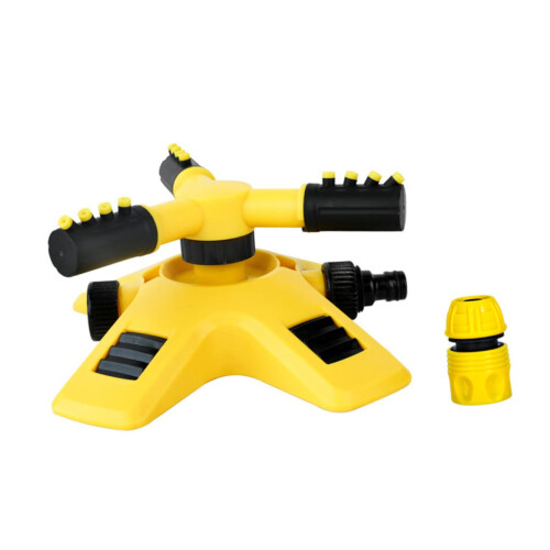 2pcs Automatic Rotating Lawn Sprinkler with Tripod, 360 Rotation, Wide Area Coverage, Durable Design