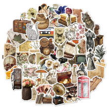 100 Vintage-Aufkleber, personalisierte Retro-Design-Scrapbooking-Aufkleber, ästhetische Vinyl-Retro-Aufkleber für Laptops, Edelstahl