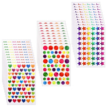 Glitzernde Herzaufkleber für Kinder, 30-teiliges Set glitzernder Sternaufkleber für Mädchen, Valentinstag, Ostern, Hochzeit, Gästebuch,