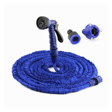 50FT Expandable Garden Hose Blue Lightweight NoKink Flexible Water Hose for Lawn and Car Wash