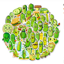 51Stickere cu Castravete - Vinil Impermeabil pentru Laptop, Telefon, Chitară, Skateboard, Motocicletă și Bicicletă. Set de Stickere cu Desene