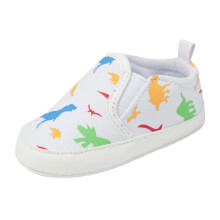 Baby Shoes 69 Months White Dinosaur Design AntiSlip Canvas Toddler Sneakers for Boys Girls