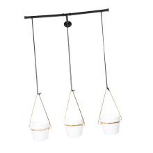 Golden Iron Hanging Plant Holder Wall Mounted Planter Rack for Indoor Bedroom Balcony Decor