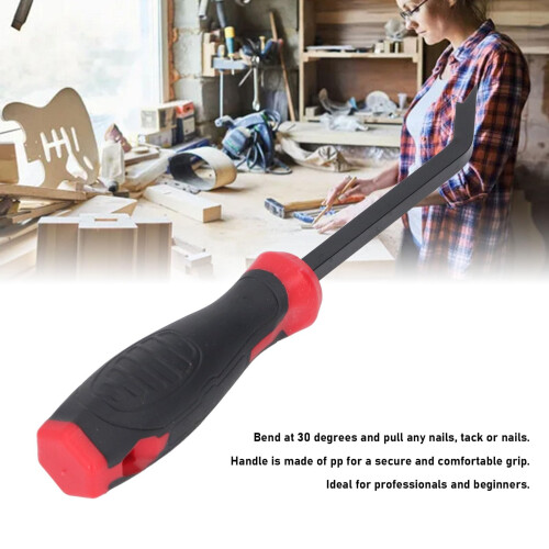 Heavy Duty Staple Remover Tool, CrV Steel Upholstery Staple Puller with Ergonomic Grip and 30 Curved Claw 1