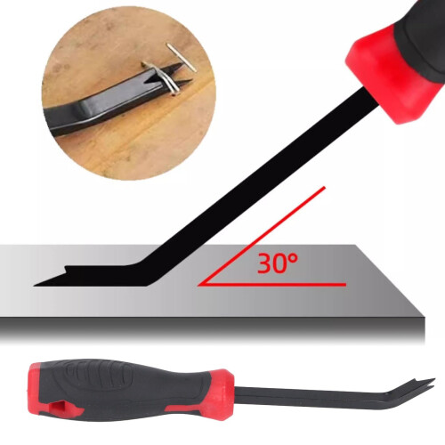 Heavy Duty Staple Remover Tool, CrV Steel Upholstery Staple Puller with Ergonomic Grip and 30 Curved Claw 2