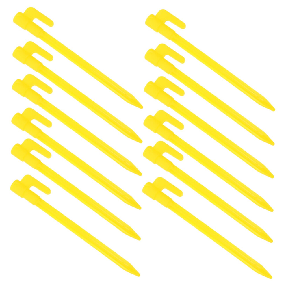 50Pcs Heavy Duty Camping Tent Stakes Yellow Windproof Ground Pegs For Tarp Canopy Outdoor Use 9351714931762