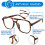 Blue Light Blocking Glasses Leopard Frame Eyeglasses Oversized Clear Square Computer Style 54mm 5