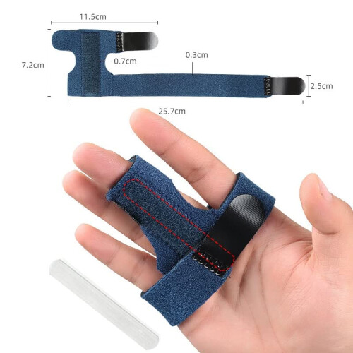 Adjustable Aluminum Finger Splint for Trigger Finger Support and Arthritis Relief, Grey 1