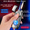 2 in 1 Torch Lighter Dual Flame Windproof Butane Refillable Lighter for Cigar Camping Blue Pink 3
