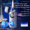 2 in 1 Torch Lighter Dual Flame Windproof Butane Refillable Lighter for Cigar Camping Blue Pink 4