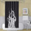 Waterproof Polyester Shower Curtain 65x72 Inch Octopus Design Bathroom Decor with Hooks Black Background 4
