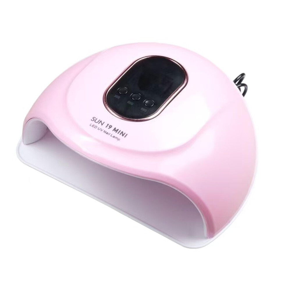 Pink Sun19 72W Uv Led Nail Lamp For Gel Polish Fast Curing Salonquality Mini Nail Dryer