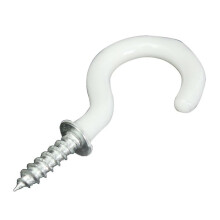 20x Pvc Coated Stainless Steel Screw In Cup Hooks Ring Plant Jewelry Hanger Holder Dining Bar Tool