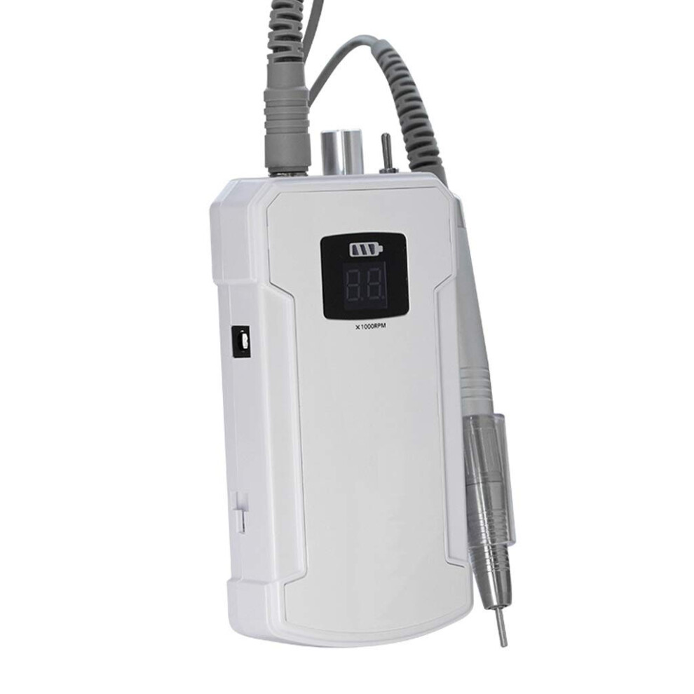 Electric Nail Drill 40000RPM Cordless Rechargeable Manicure Pedicure Tool with Long Battery