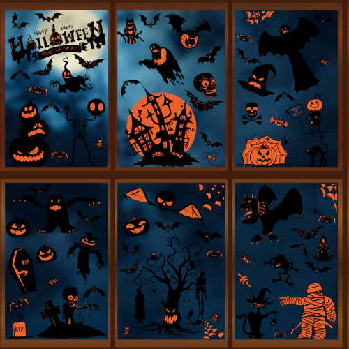 Κολλήσεις παραθύρων για το Halloween, δημιουργοί βελτιωμένης ορατότητας, εύκολη 1