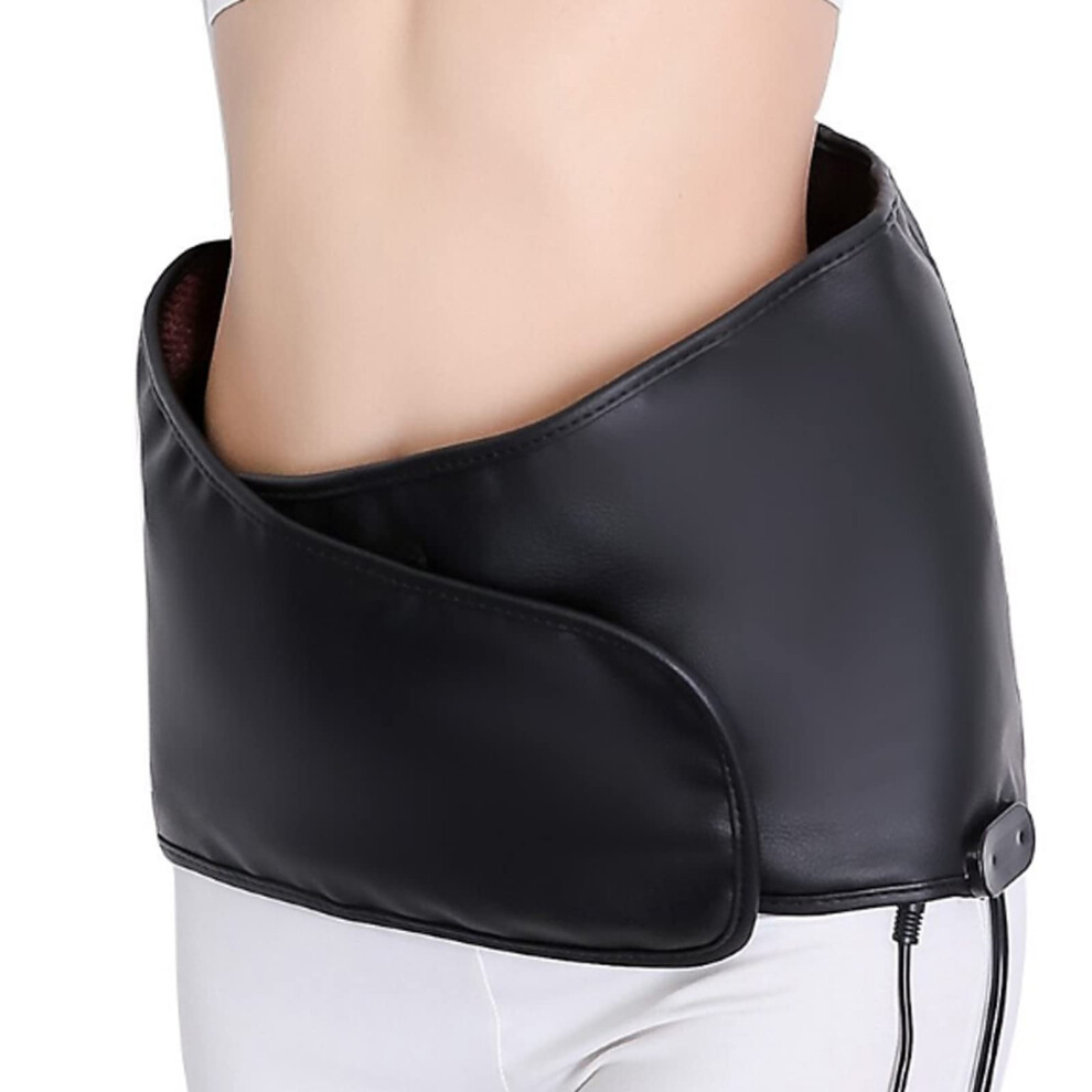 Pelvic Correction Belt with Adjustable Air Compression, Heated Lumbar Massage Support for Back Pain, Black