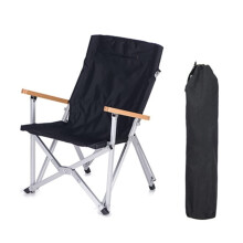 Folding Camping Chair with Adjustable ThreeStage Backrest and Removable Storage Pouch Backpack Style