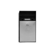Outdoor Wall Mounted Ashtray with Rainproof Oblique Design and Lock for Patio, RustResistant Stainless Steel Smoking Receptacle