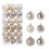 Christmas Tree Ball Ornaments Beige 3 cm 36 pcs 3