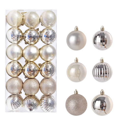 Christmas Tree Ball Ornaments Beige 3 cm 36 pcs 2