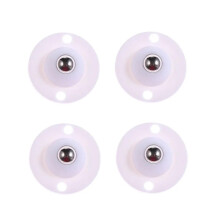 Self Adhesive Furniture Wheels 50 Pack – Low Profile Casters for Smooth Easy Movement on Storage Boxes, Trash Cans, Small Furniture (White)