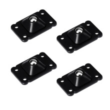 Adhesive Caster Wheels 80pcs Self Adhesive Mini Swivel Wheels 360 for Trash Can Storage Box Furniture Black
