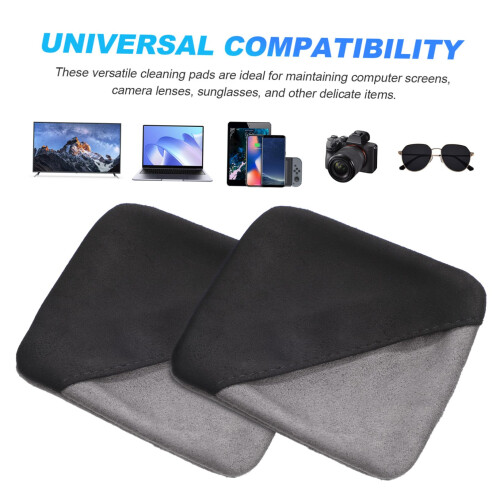 2pcs Microfiber Cleaning Cloth for Electronics and Car Screens, Scratch Reusable 2