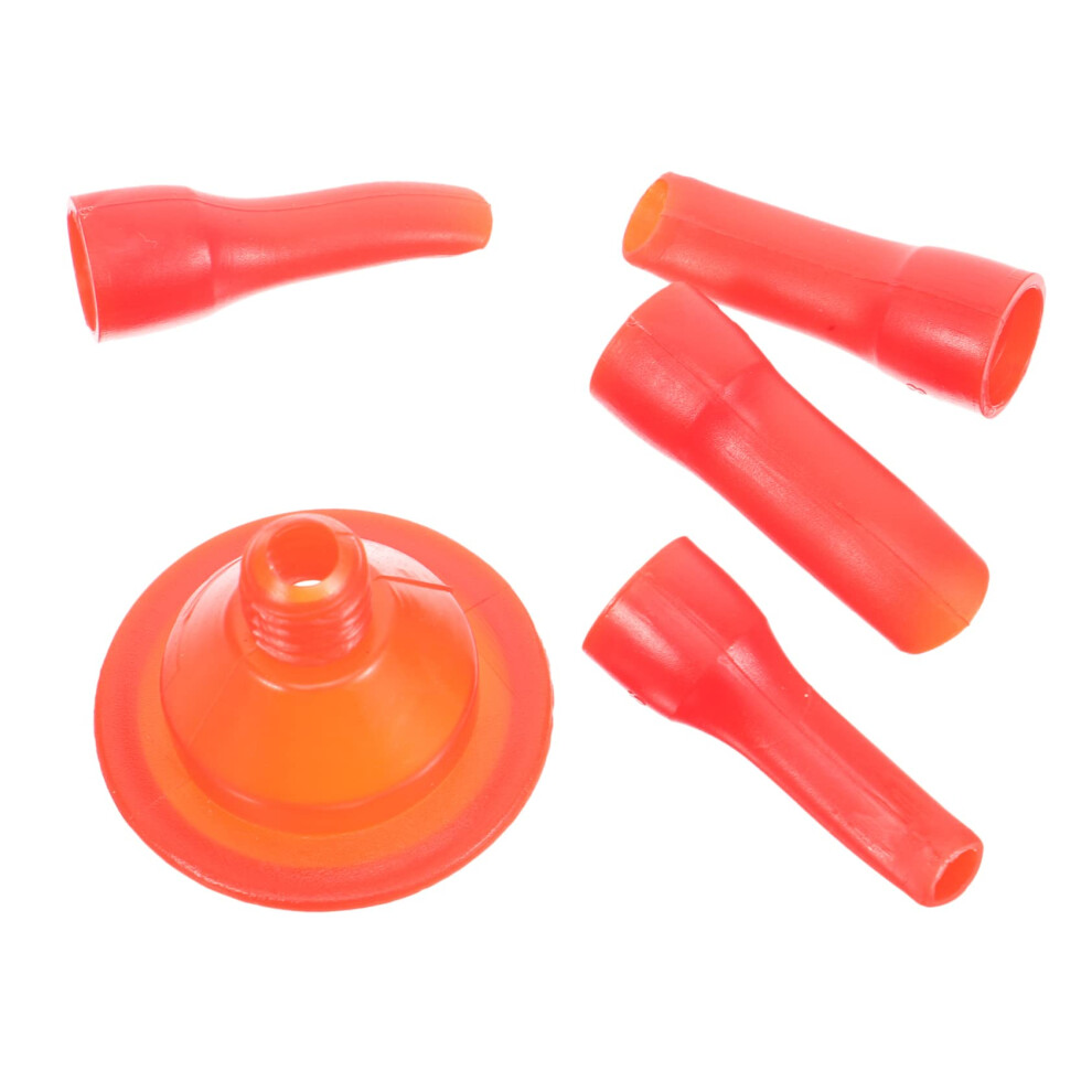 4Pcs Reusable Caulking Nozzle Tips For Sealant Tubes, Red Caulk Applicator With Clog Protective Cap 9351714932639