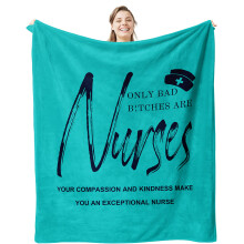 Nurse Gifts for Women Cozy 60x50 Nurse Blanket with Appreciation Design for Nurses Week or Graduation