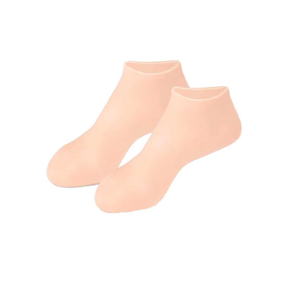 Moisturizing Silicone Socks for Dry Cracked Feet, Reusable Hydrating Foot Mask Socks with Deep Hydration Lock