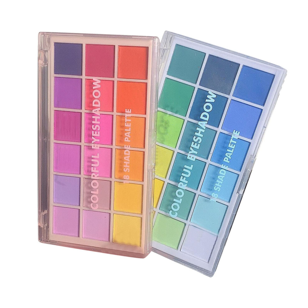 18 Color Rainbow Eyeshadow Palette with Natural Longwear Finish for Stage and Everyday Makeup