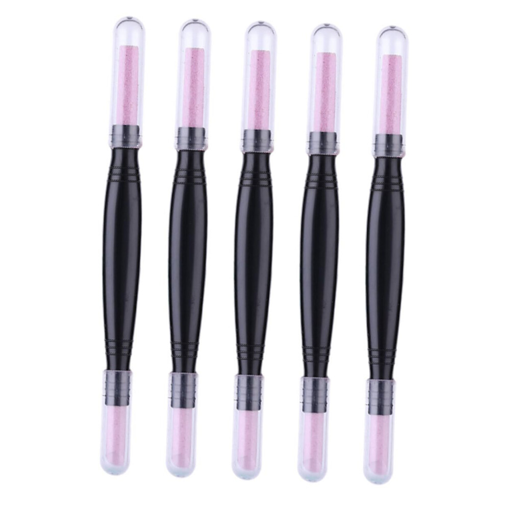 5pcs DoubleEnded Nail Cuticle Remover and Polishing Pen Set 2 in 1 Manicure Pedicure Tool