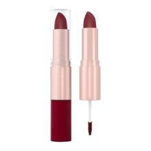 2 in 1 Liquid Lipstick and Lip Gloss Double Ended Long Lasting Velvet Matte Finish Hydrating Shine 12 Colors