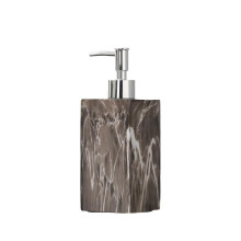 Dark Brown Resin Soap Dispenser, Modern Nordic Bathroom Accessory with Durable Easy Refill Pump
