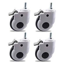 Office Chair Casters with Brakes, Silent Rubber Swivel Casters 100KG Load, 360 Smooth Rotation
