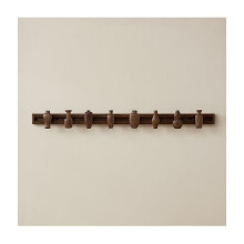 Adjustable Wooden Coat Hooks Wall Mounted Rack for Entryway Bedroom, Space Saving Minimalist Design