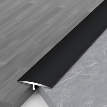 Black Aluminum Floor Transition Strip 90cm for Laminate and Tile, Smooth Durable T Molding Threshold Trim