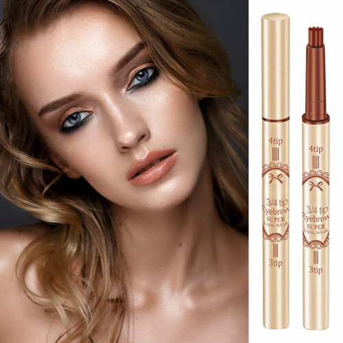 Microblading Eyebrow Pen with Micro Fork Tip, Long Lasting Smudge Proof Eyebrow Pencil for Natural Brows (C, One Size) 1